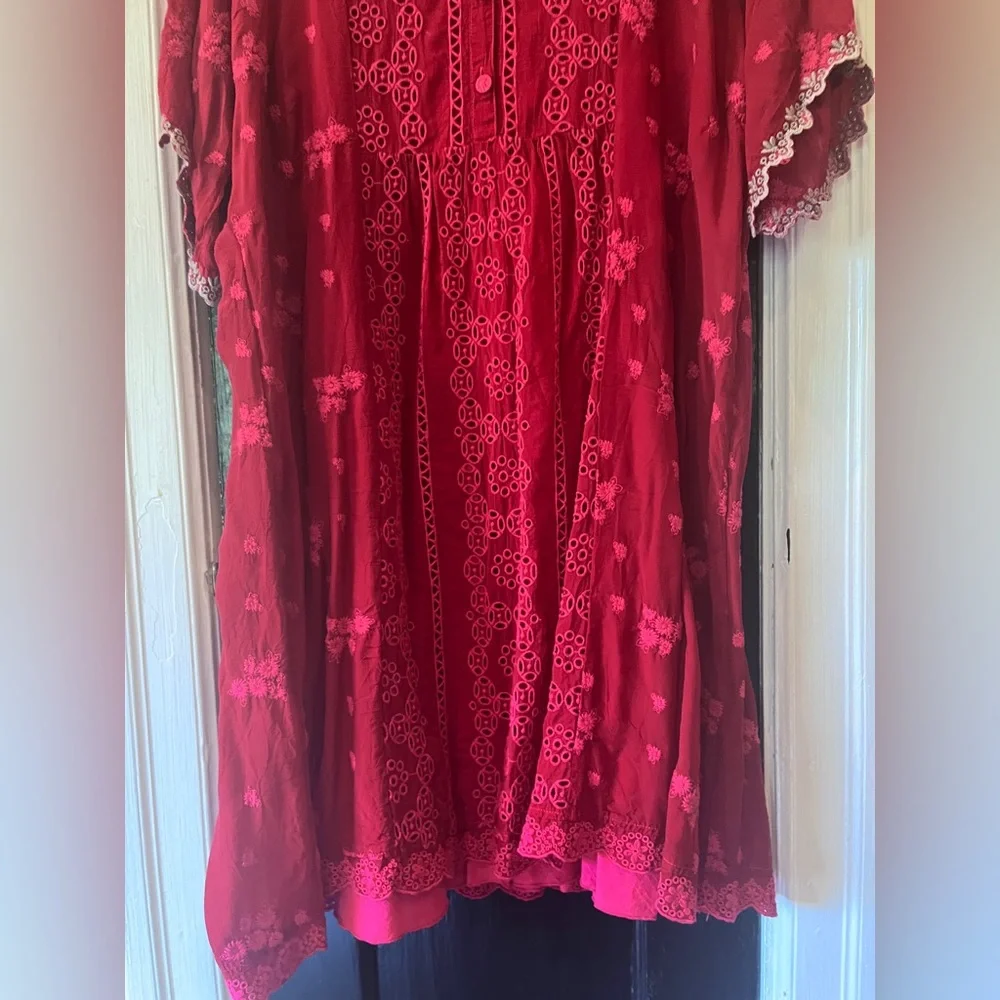 ❤️ Johnny Was Dress With Slip. Size L ❤️ - Picture 4 of 9